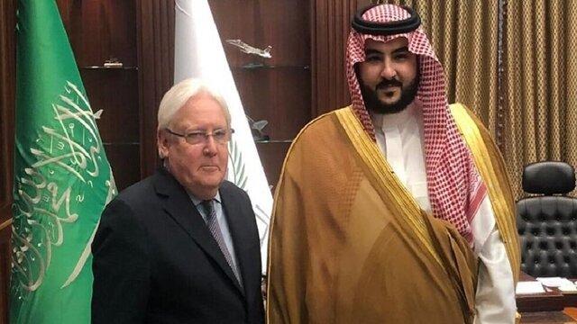 دیدار گریفیث با معاون وزیر دفاع عربستان درباره روند سیاسی دیدار گریفیث با معاون وزیر دفاع عربستان درباره روند سیاسی یمن
