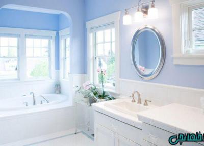 رنگ آبی در طراحی حمام